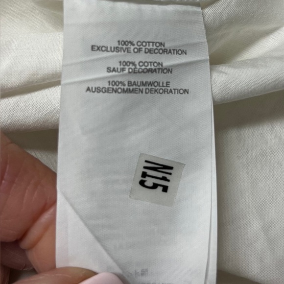 JCREW Embellished white blouse with black detailing. Size Small - Picture 5 of 5